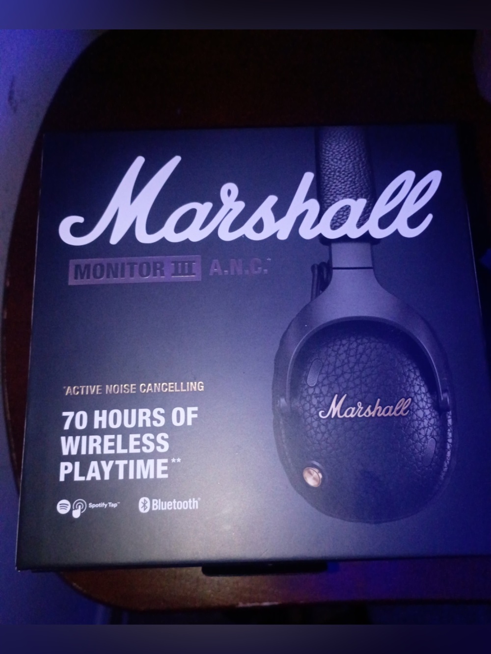 Marshall Over-Ear Wireless Headphones - Black with Gold Accent